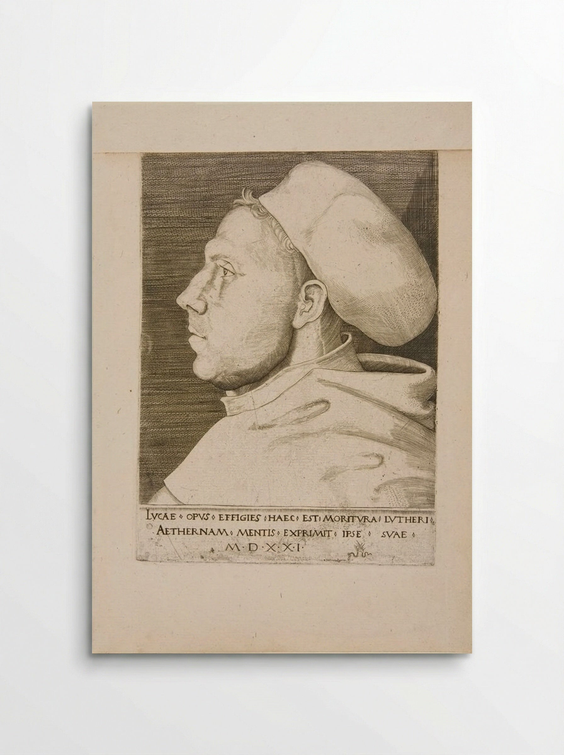 Martin Luther as an Augustinian Friar, with Cap - Lucas Cranach the Elder - Poster