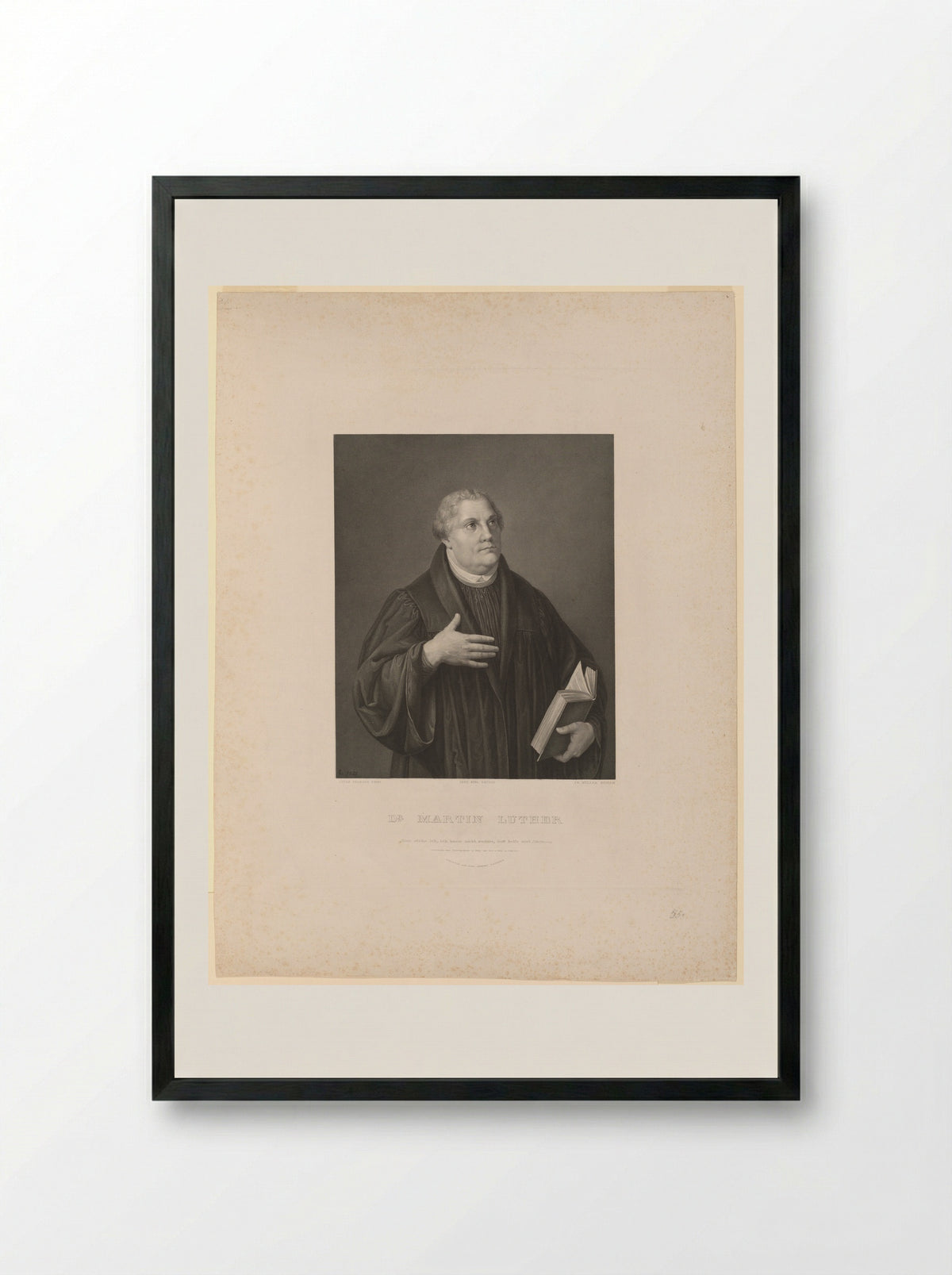 Martin Luther - Johann Friedrich Müller - Framed Print Black