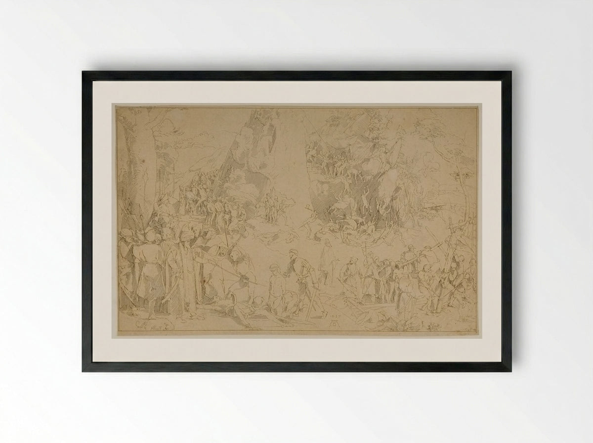Martyrdom of Christians - Anne Claude de Thubières, comte de Caylus - Framed Print Black