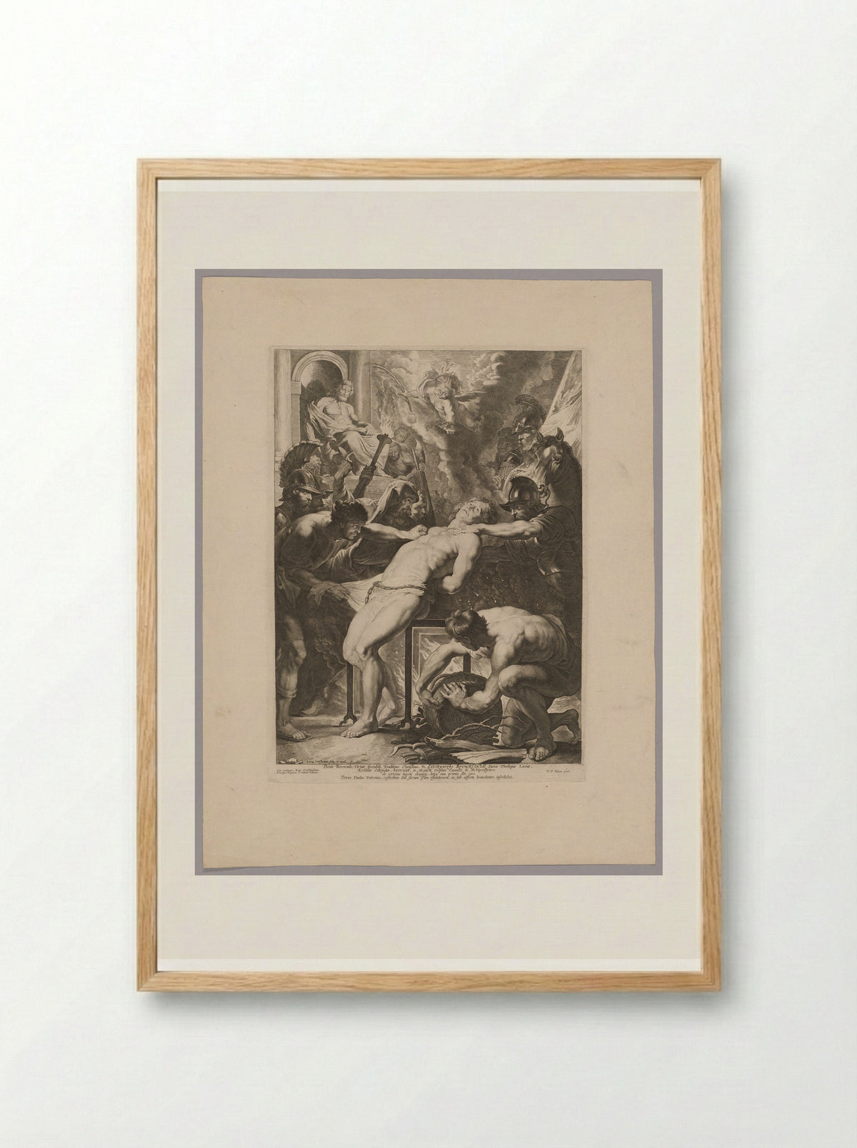 Martyrdom of Saint Lawrence - Lucas Vorsterman I - Framed Print Wood
