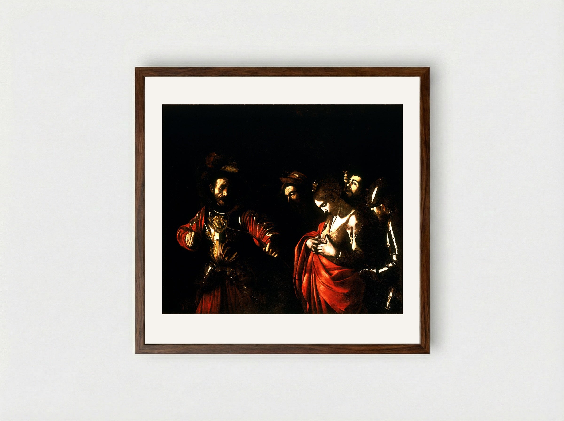 Martyrdom of Saint Ursula - Caravaggio - Framed Print Dark Wood