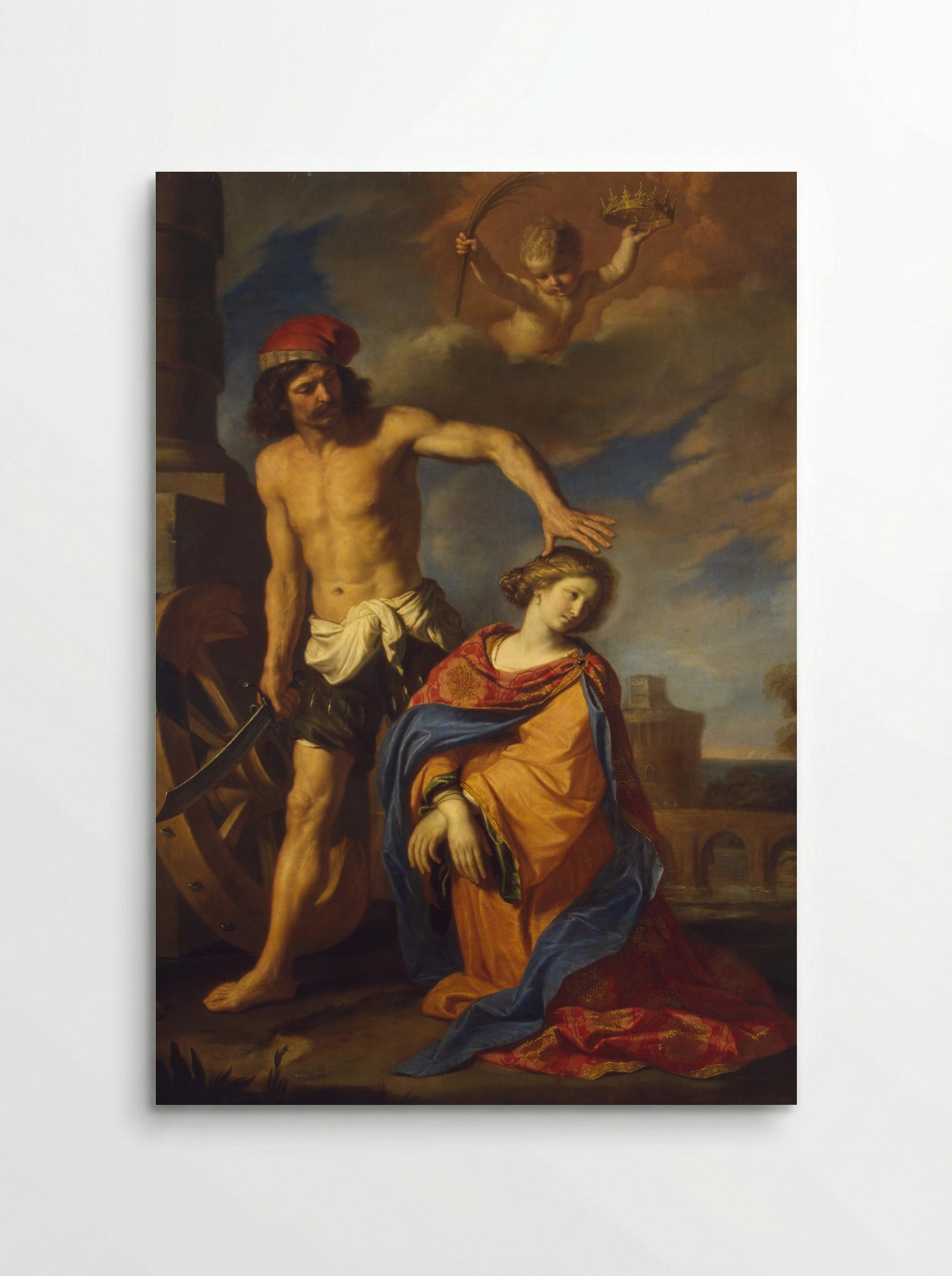 Martyrdom of St Catherine - Guercino - Poster