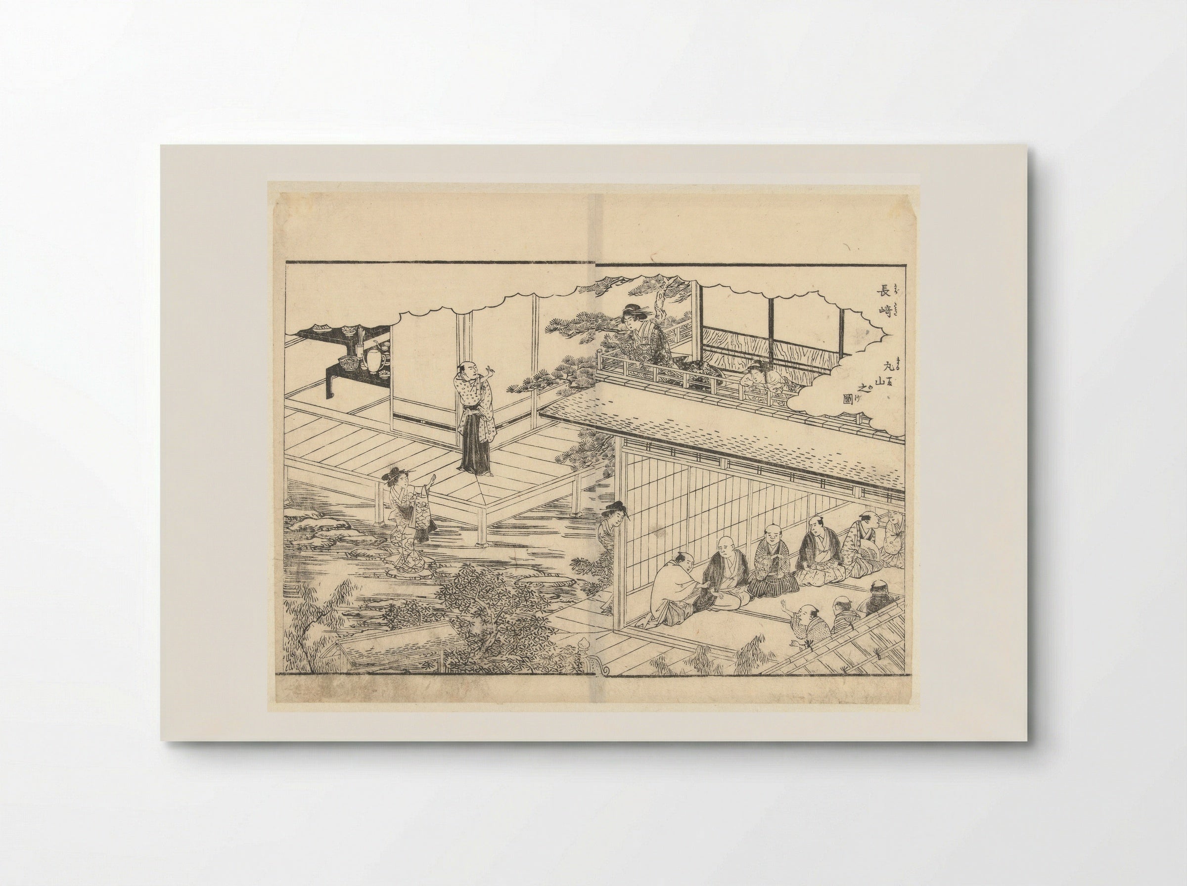 Maruyama in Nagasaki - Katsukawa Shuntei - Poster
