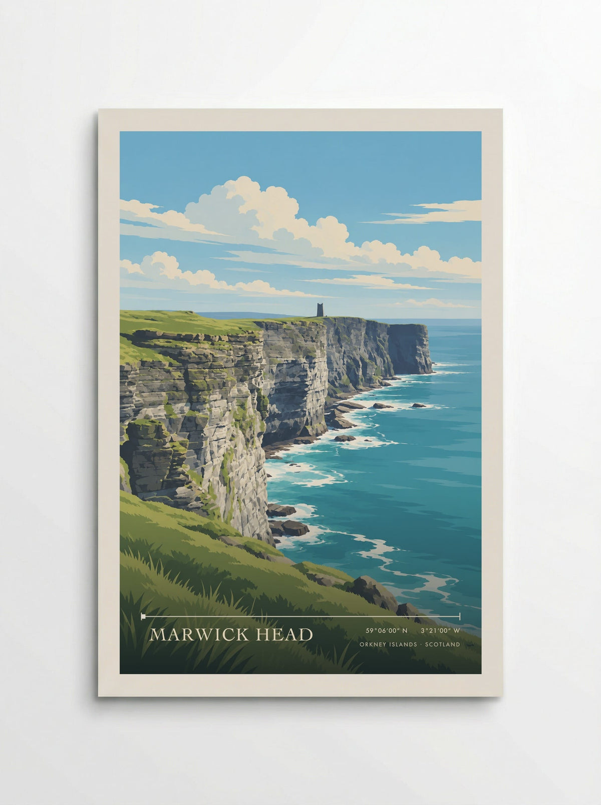 Marwick Head, Orkney Islands | Travel Poster - Poster