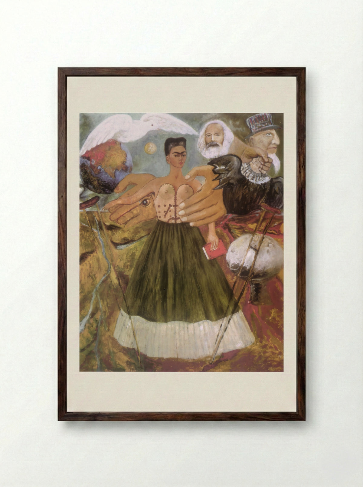 Marxism Will Give Health to the Sick - Frida Kahlo - Framed Print Dark Wood