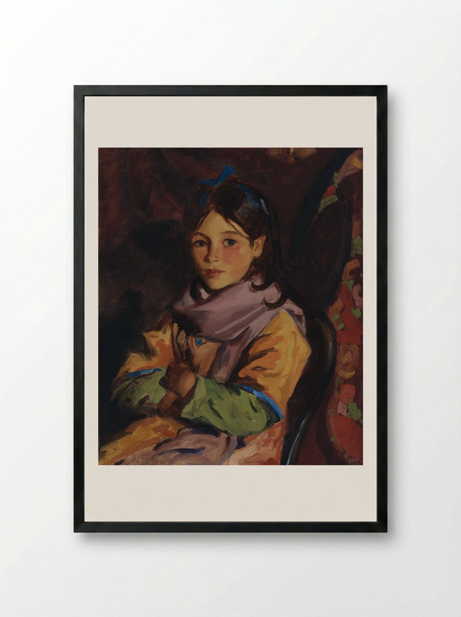 Mary Agnes - Robert Henri - Framed Print Black