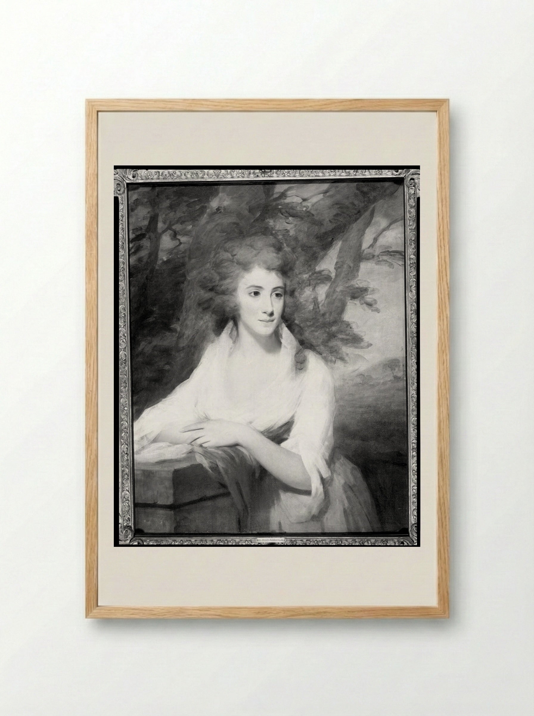 Mary Ann Leslie Rutherford (Mrs. John Rutherford of Edgeston) - Henry Raeburn - Framed Print Wood