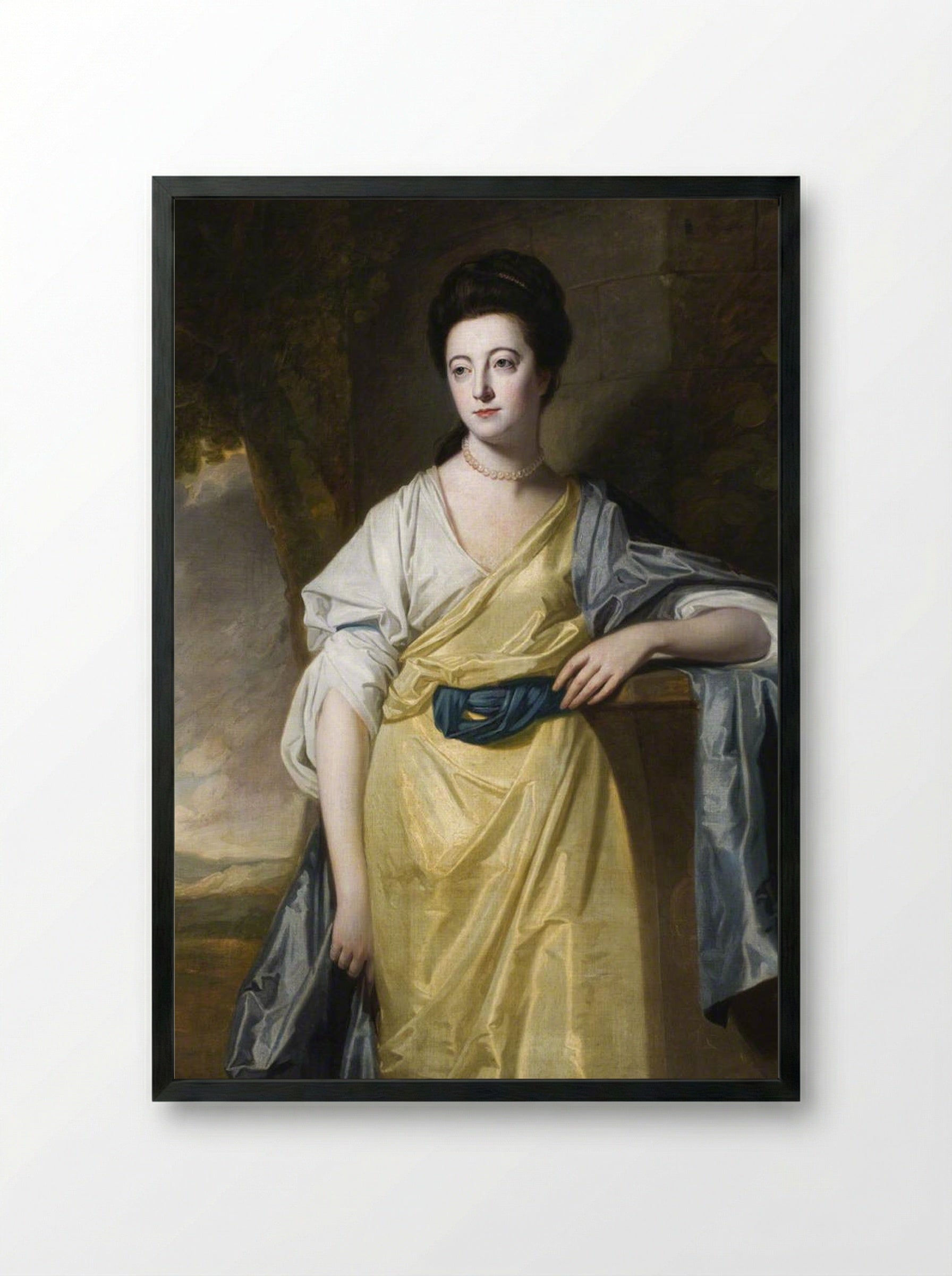 Mary Bold (1740–1824), Mrs Thomas Hunt III - George Romney - Framed Print Black