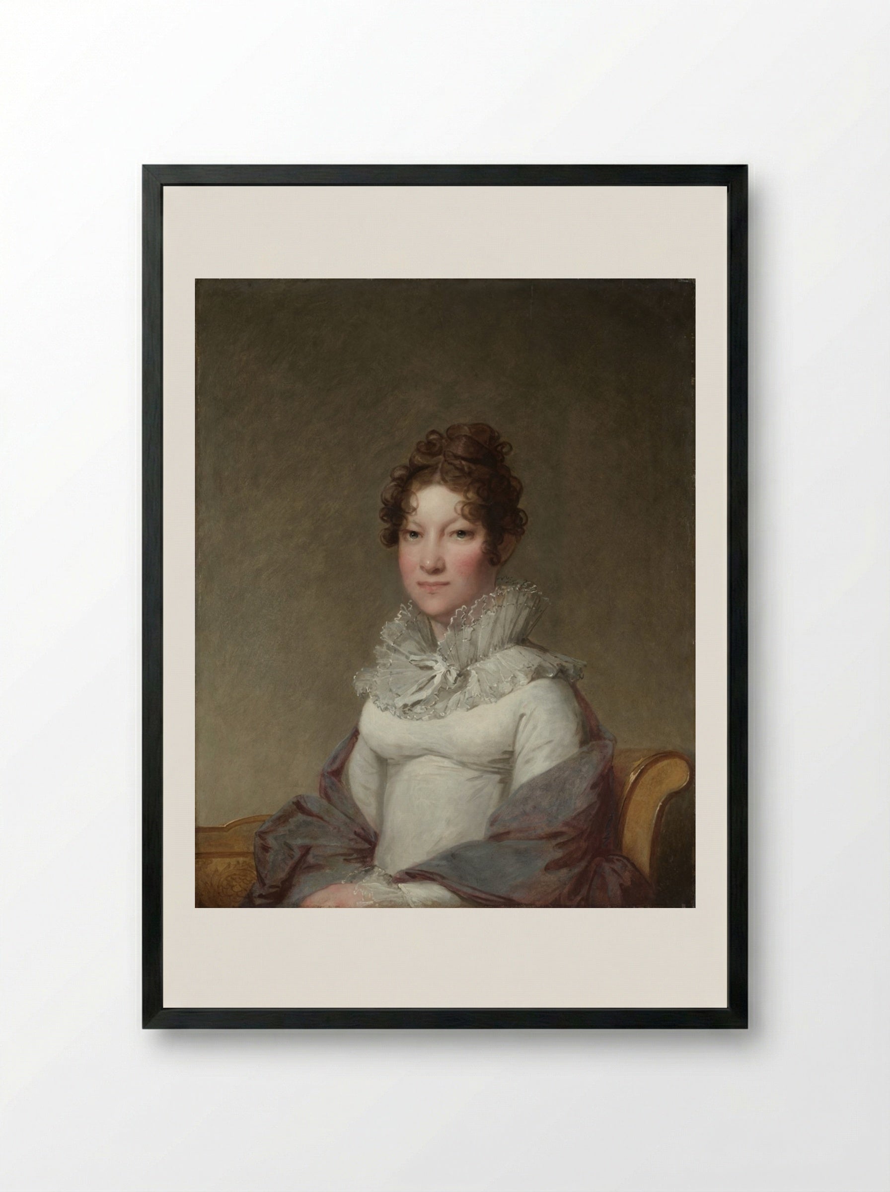 Mary Campbell Stuart - Gilbert Stuart - Framed Print Black