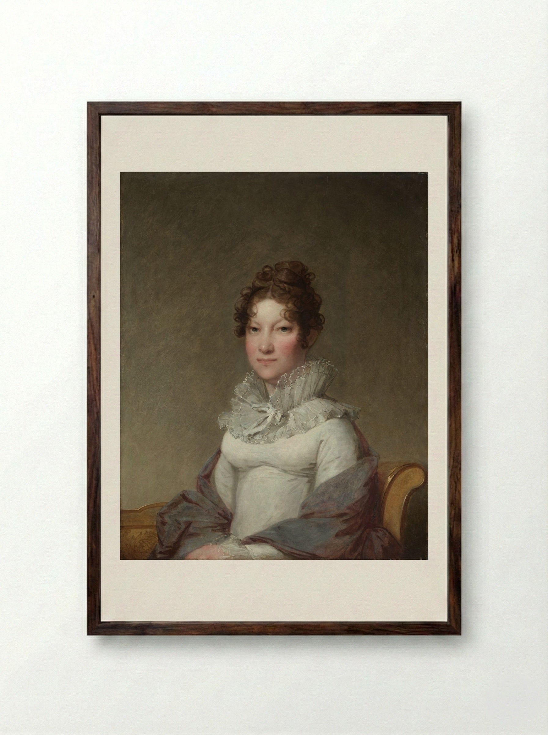 Mary Campbell Stuart - Gilbert Stuart - Framed Print Dark Wood