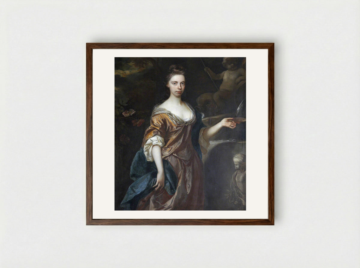 Mary Lake - John Riley - Framed Print Dark Wood