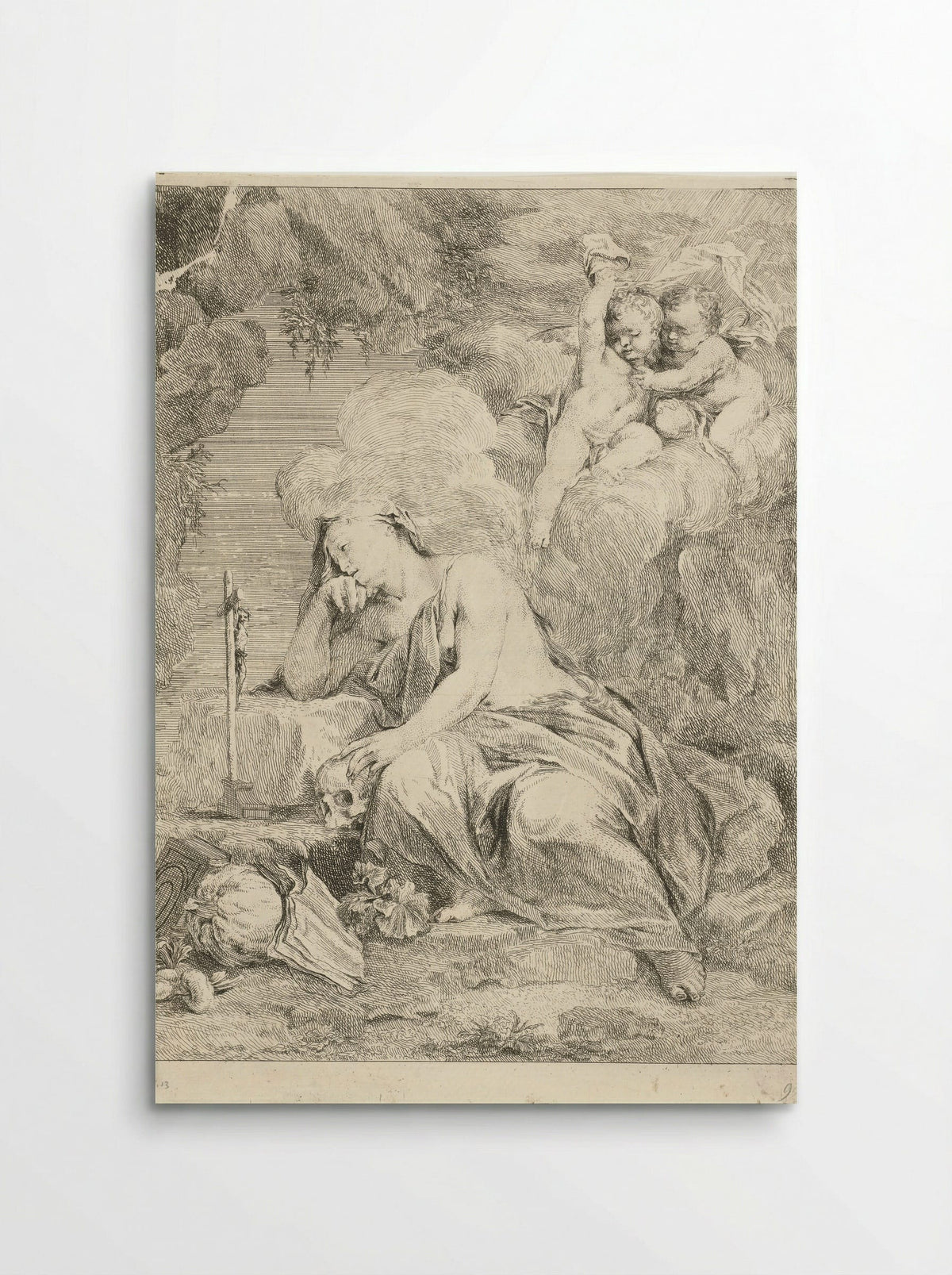 Mary Magdalene Meditating - Louis de Deyster - Poster