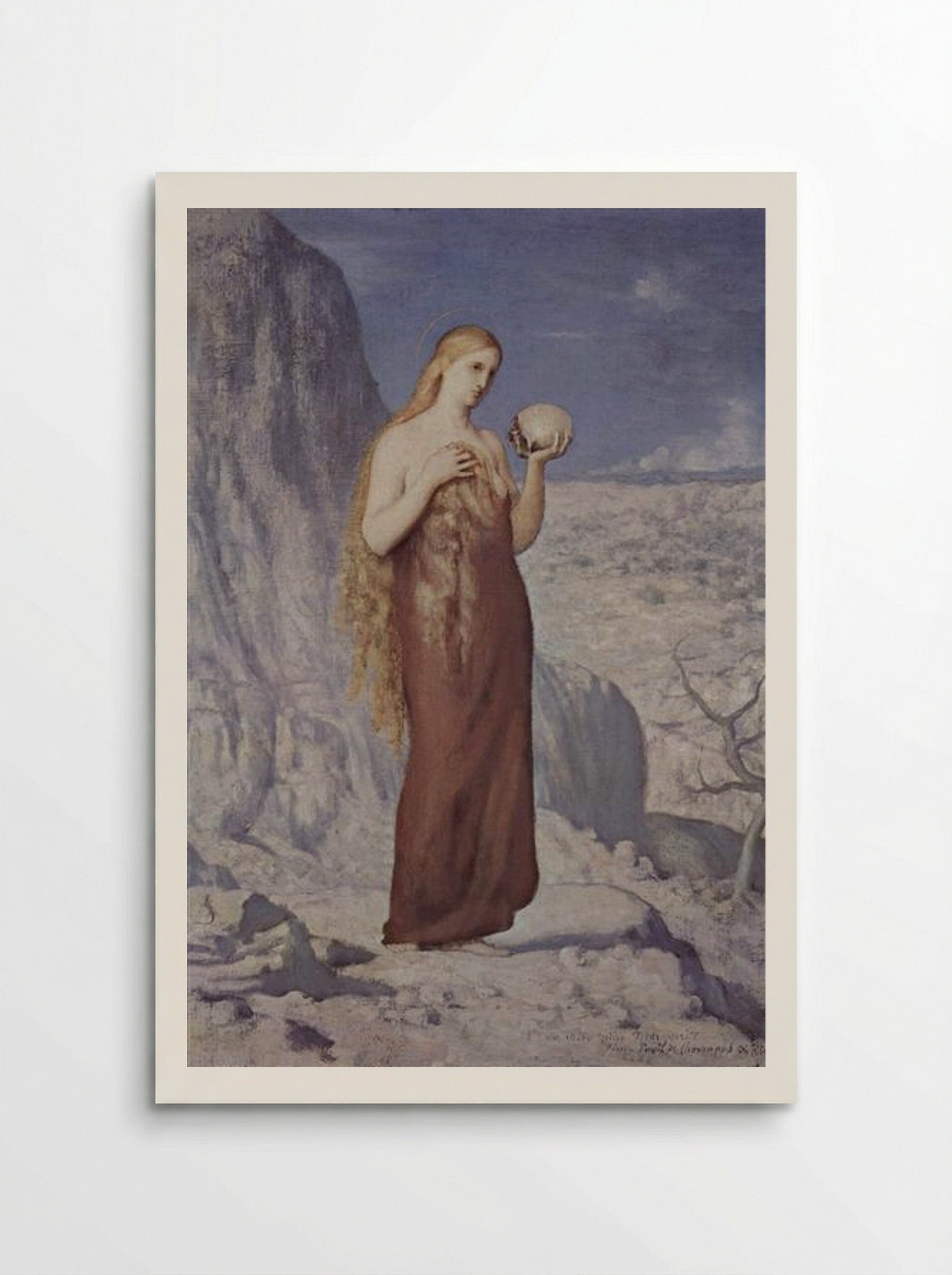 Mary Magdalene in the Desert - Pierre Puvis de Chavannes - Poster