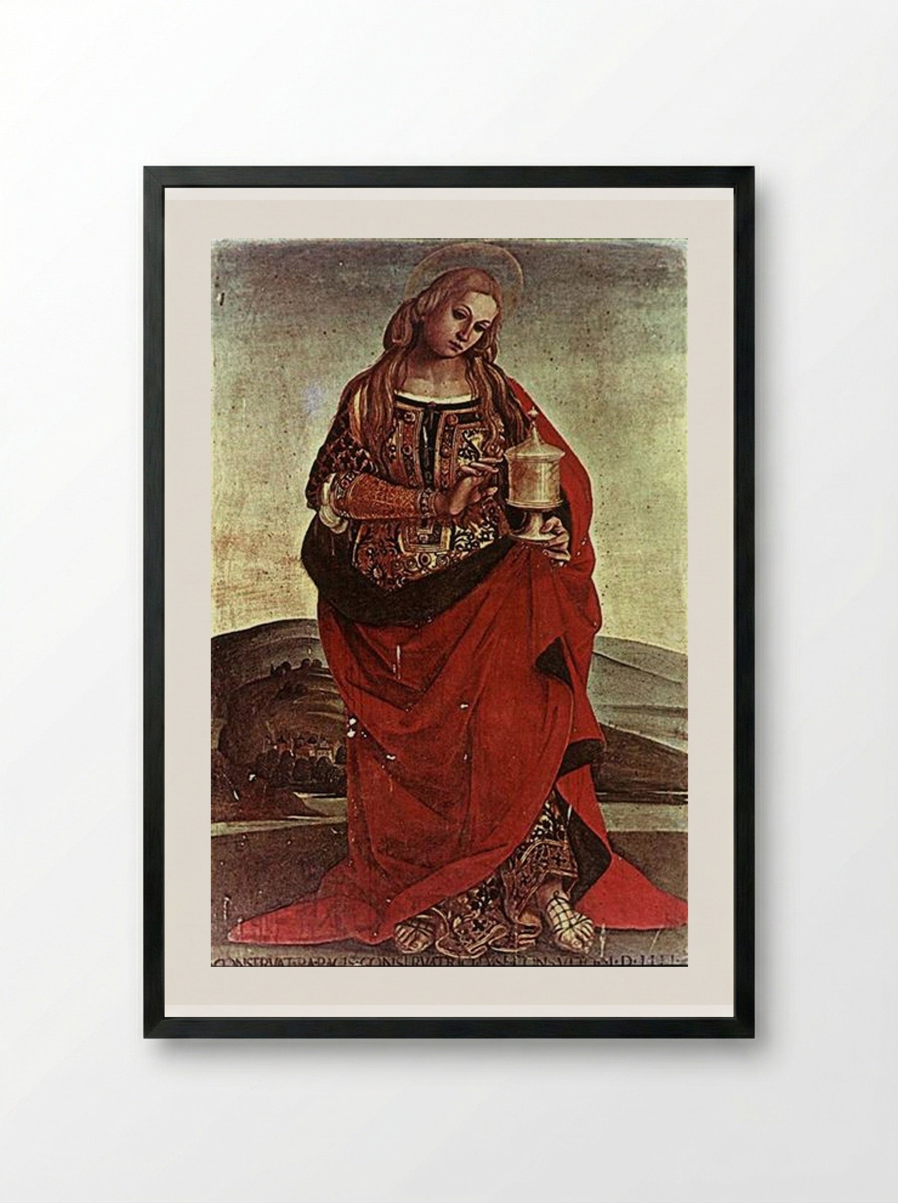 Mary Magdalene - Luca Signorelli - Framed Print Black