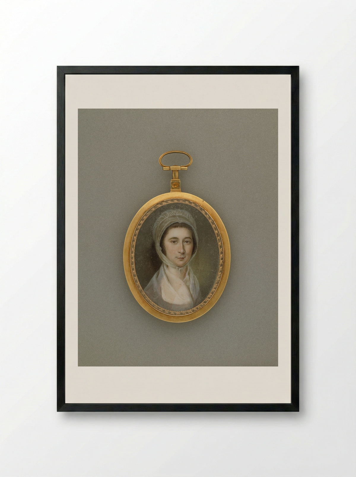 Mary (Polly) Lawton Bringhurst - James Peale - Framed Print Black