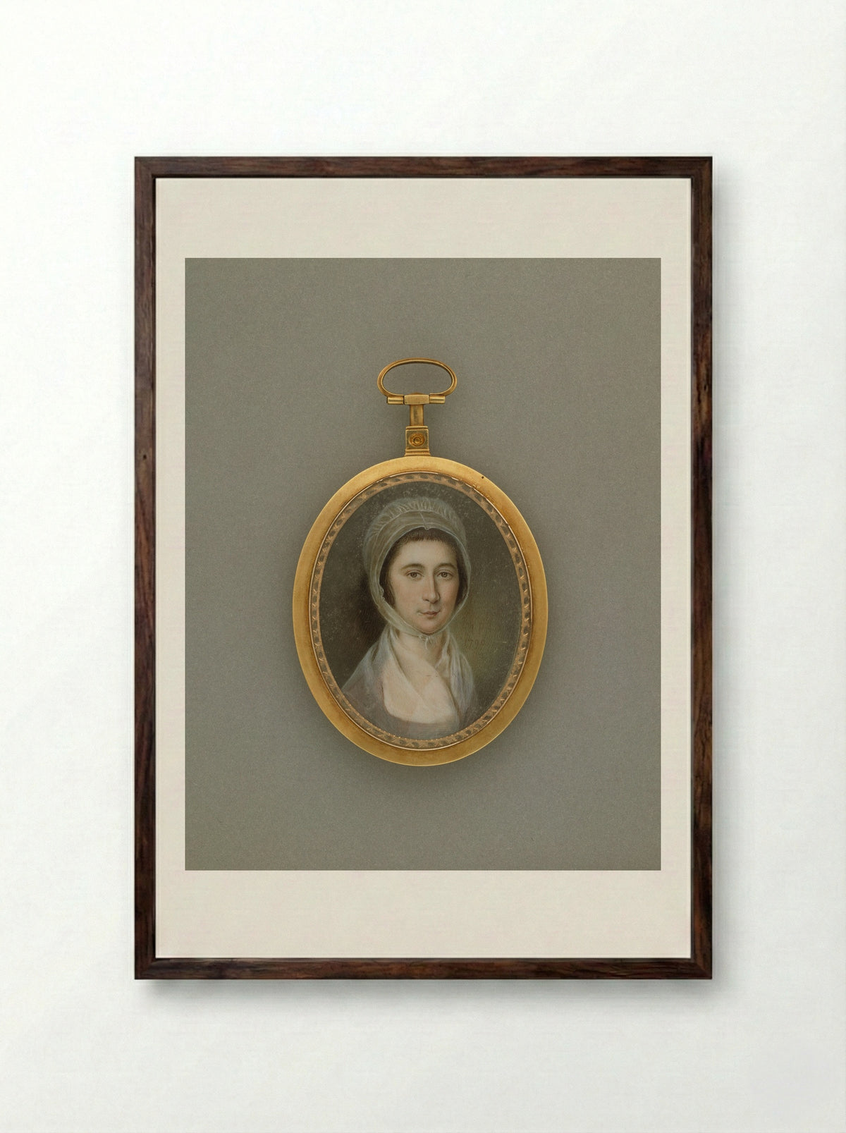 Mary (Polly) Lawton Bringhurst - James Peale - Framed Print Dark Wood