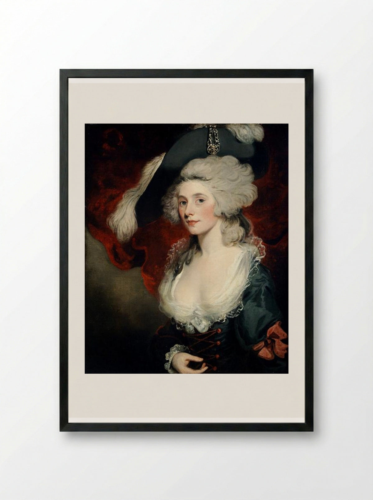 Mary Robinson as Perdita - John Hoppner - Framed Print Black