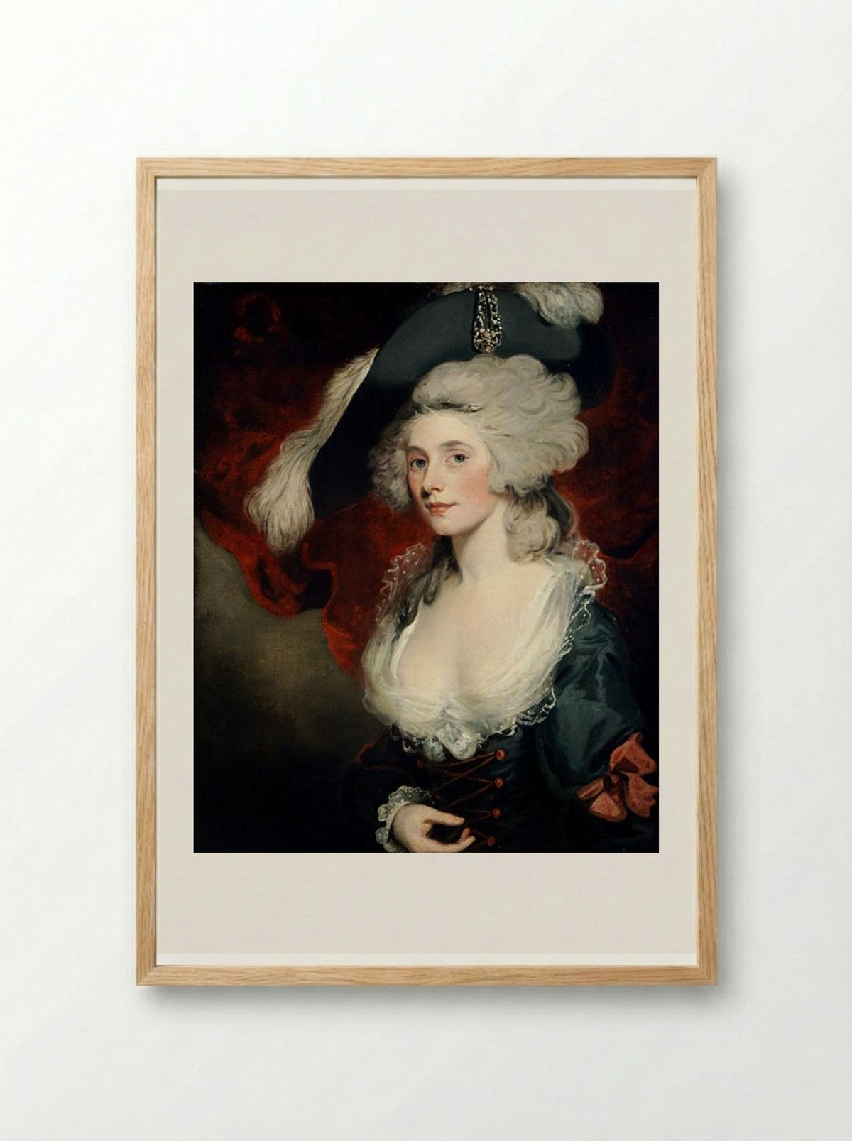 Mary Robinson as Perdita - John Hoppner - Framed Print Wood