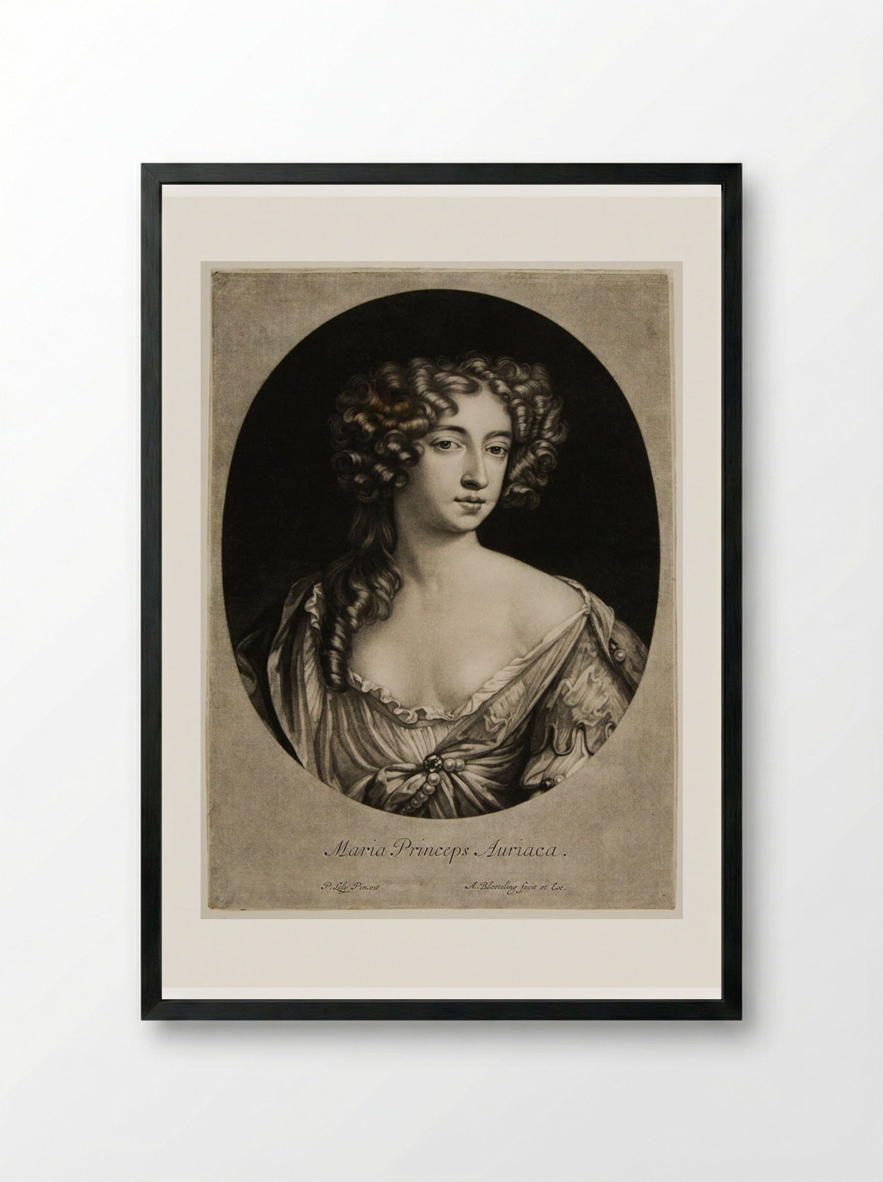 Mary Stuart as Princess of Orange - Abraham Bloteling - Framed Print Black