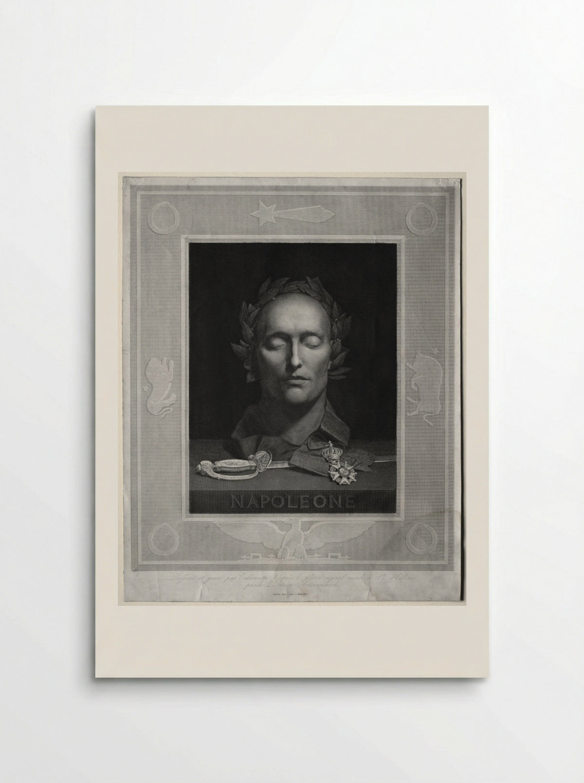 Mask of Napoleon - Luigi Calamatta - Poster