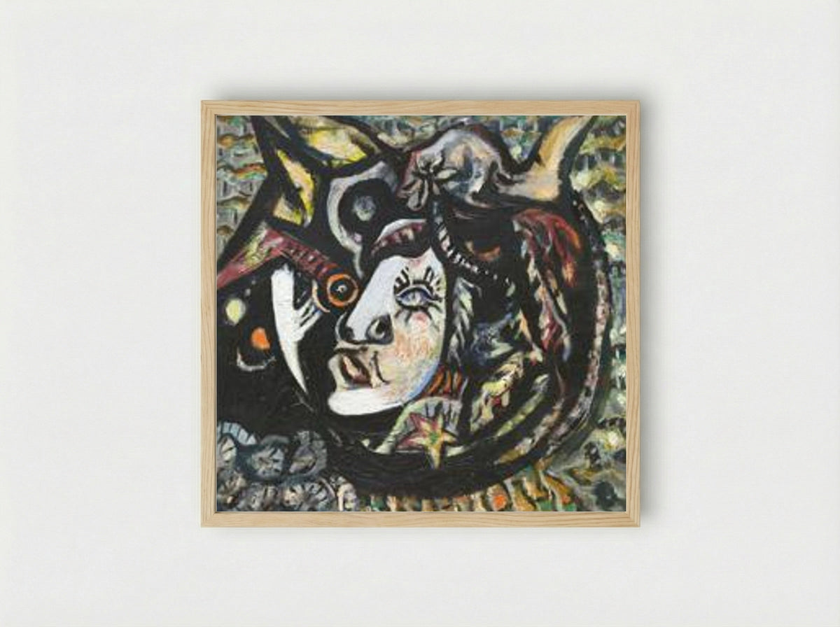 Mask - Jackson Pollock - Framed Print Wood