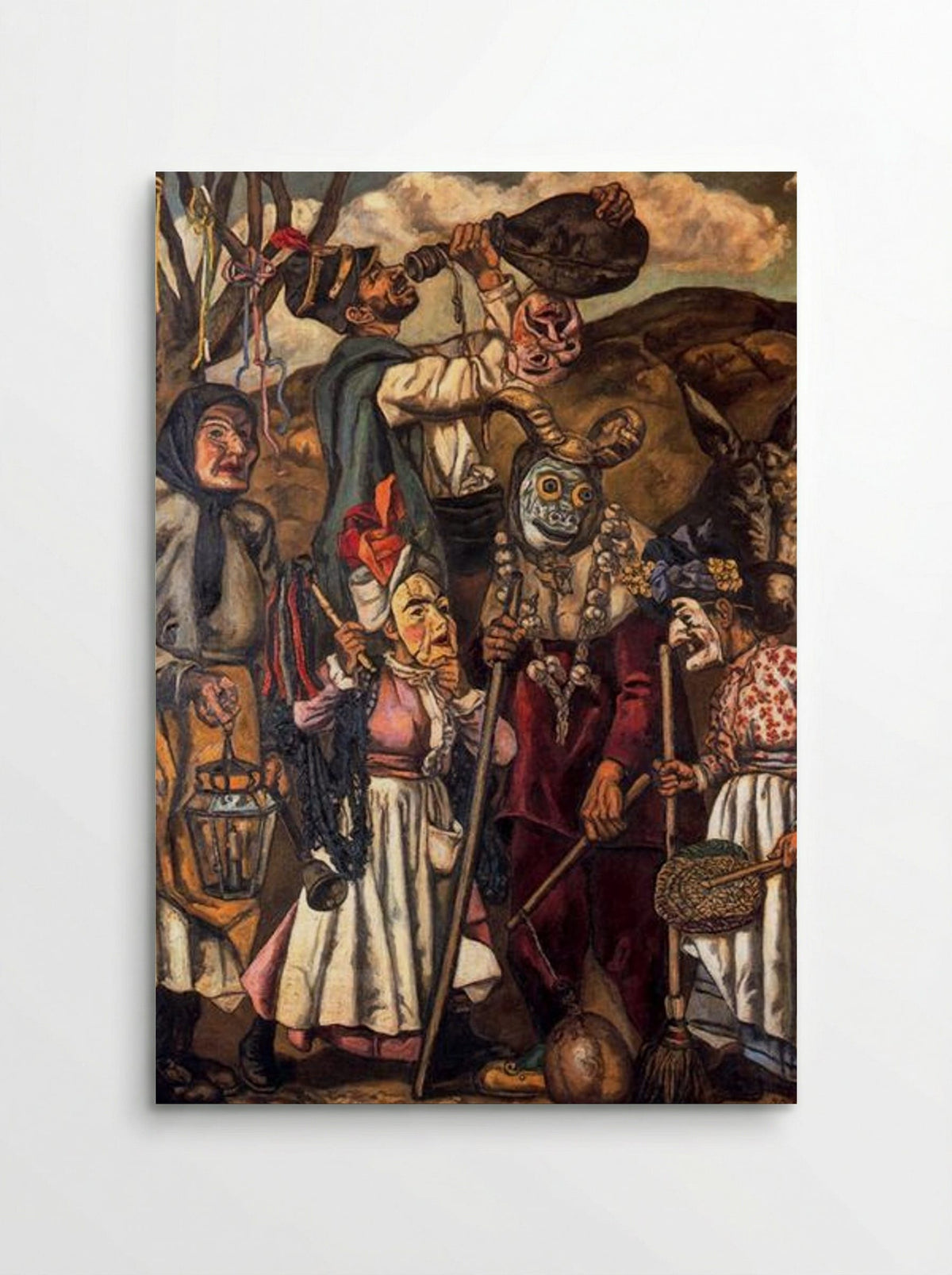 Masks with Donkey - José Gutiérrez Solana - Poster