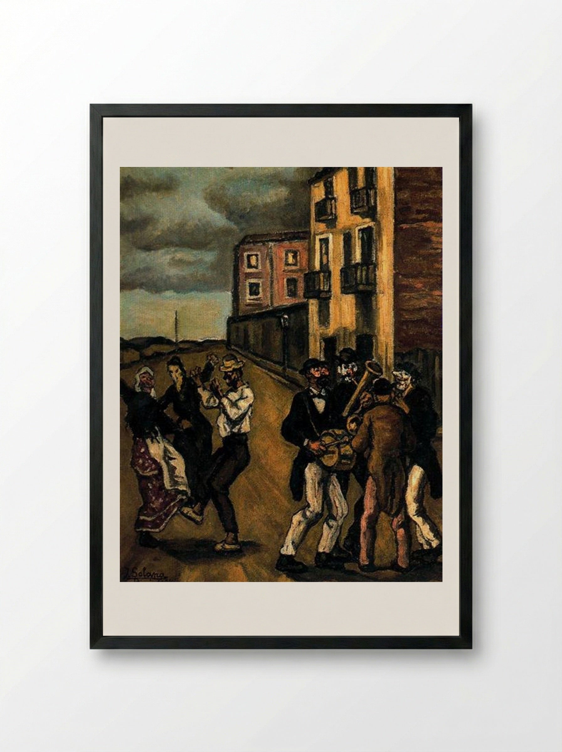Masks - José Gutiérrez Solana - Framed Print Black