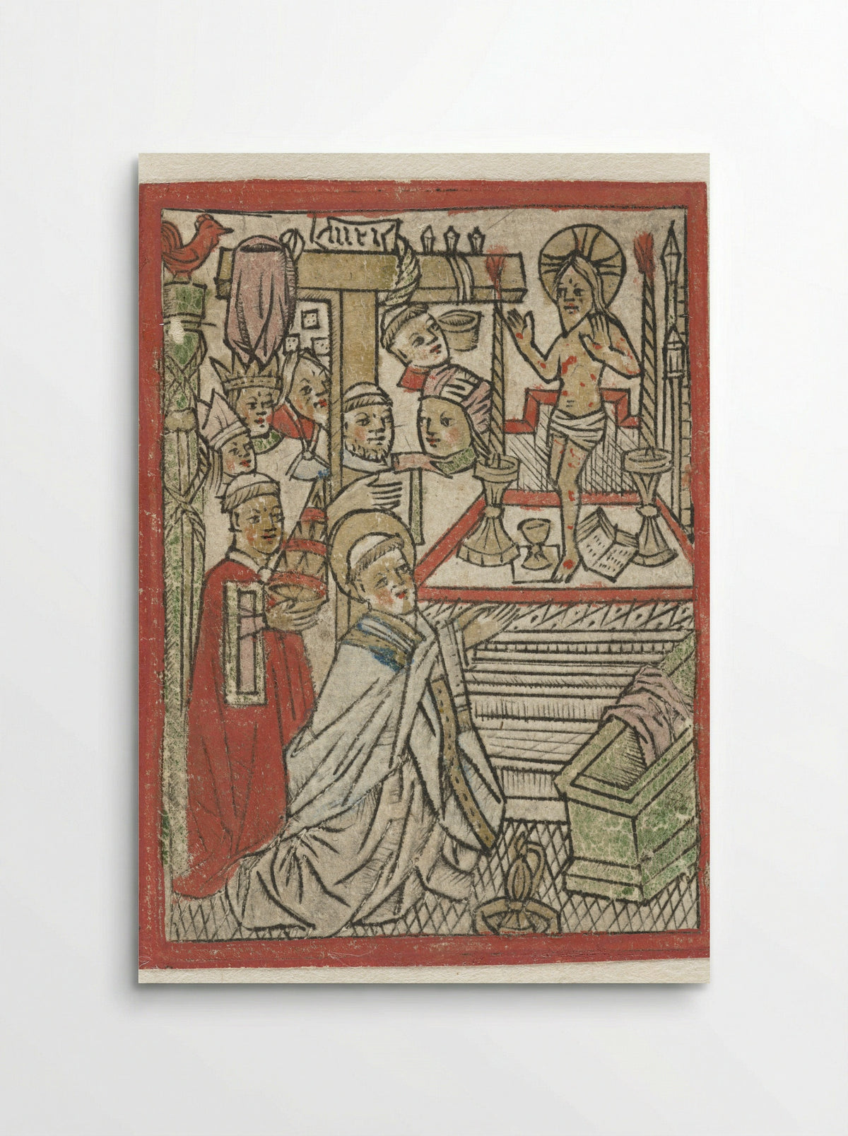 Mass of Saint Gregory - Meester van de H. Erasmus - Poster