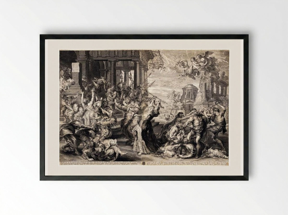 Massacre of the Innocents - Paulus Pontius - Framed Print Black