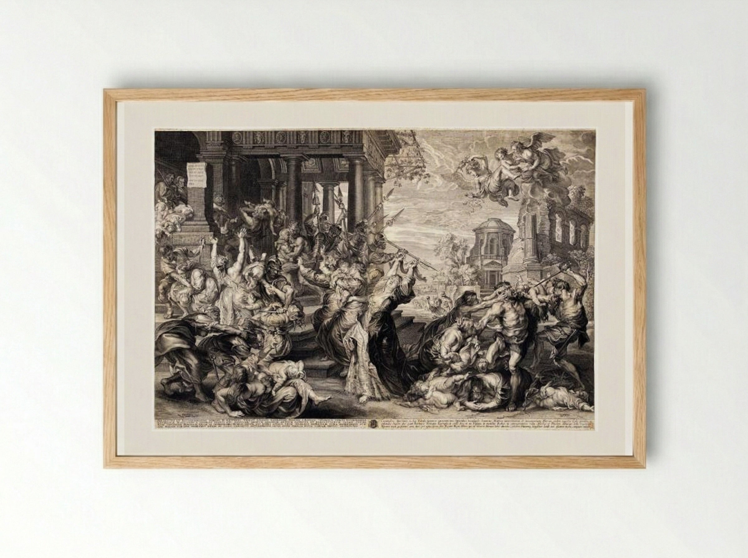 Massacre of the Innocents - Paulus Pontius - Framed Print Wood