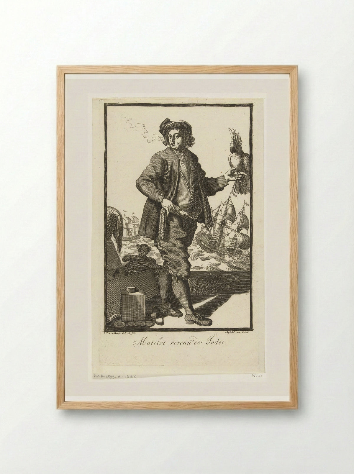 Matelot revenu des Indes - Pieter van den Berge - Framed Print Wood