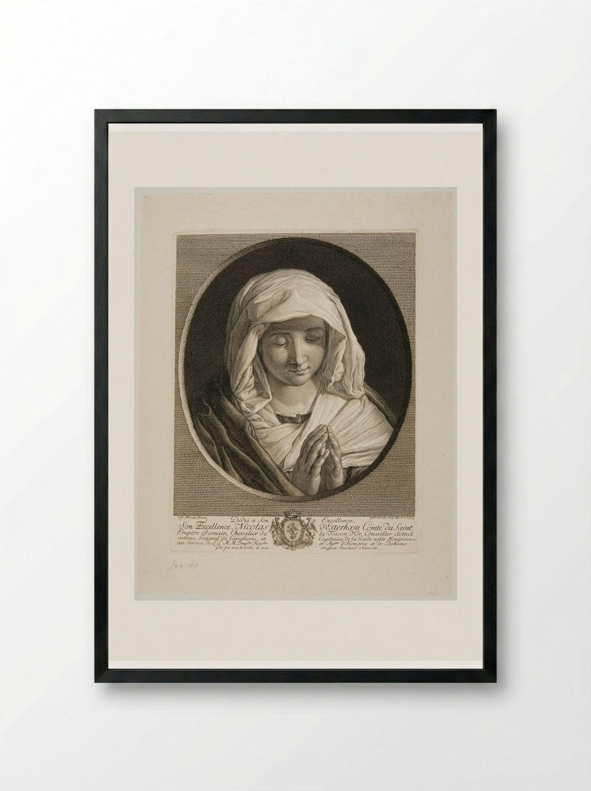 Mater Amabilis - Georg Friedrich Schmidt - Framed Print Black