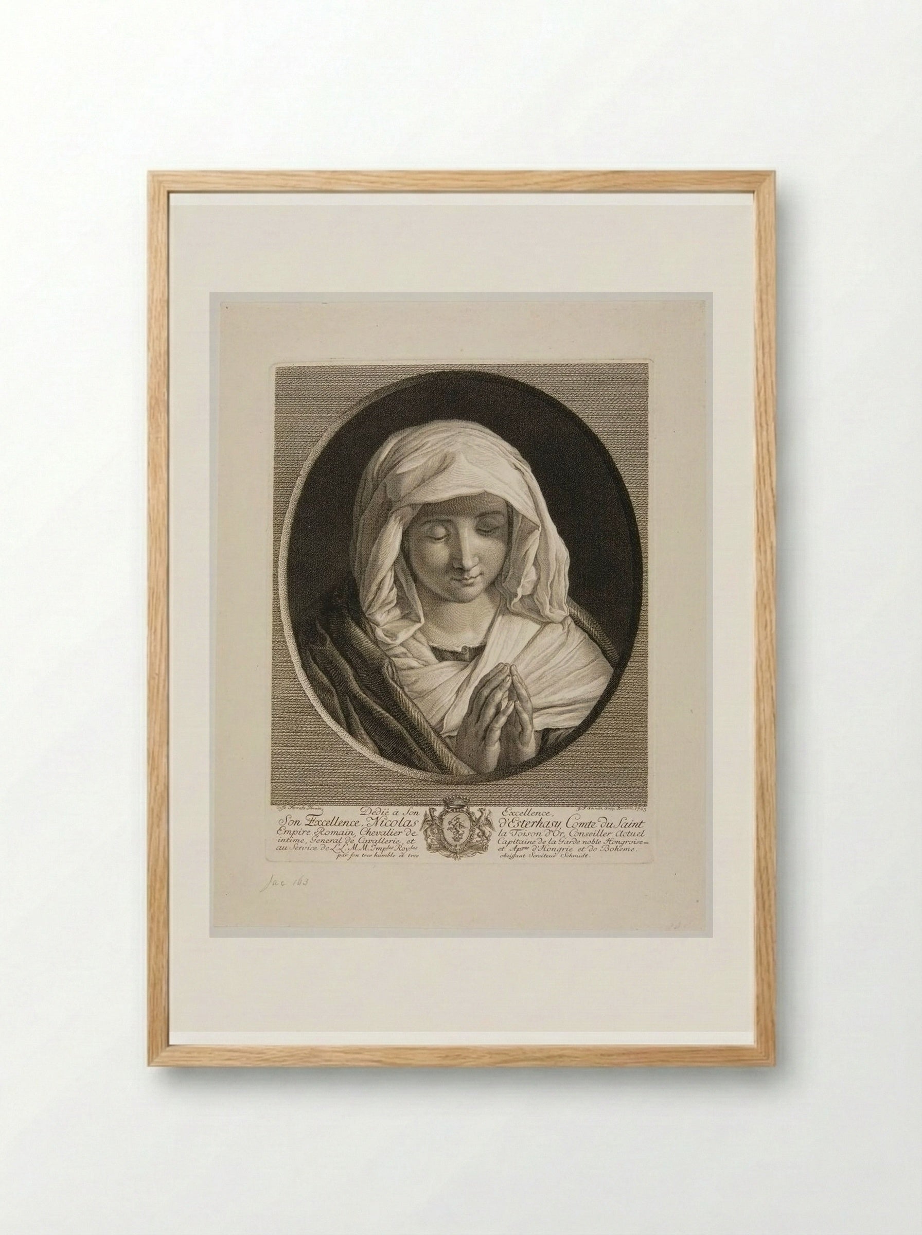 Mater Amabilis - Georg Friedrich Schmidt - Framed Print Wood