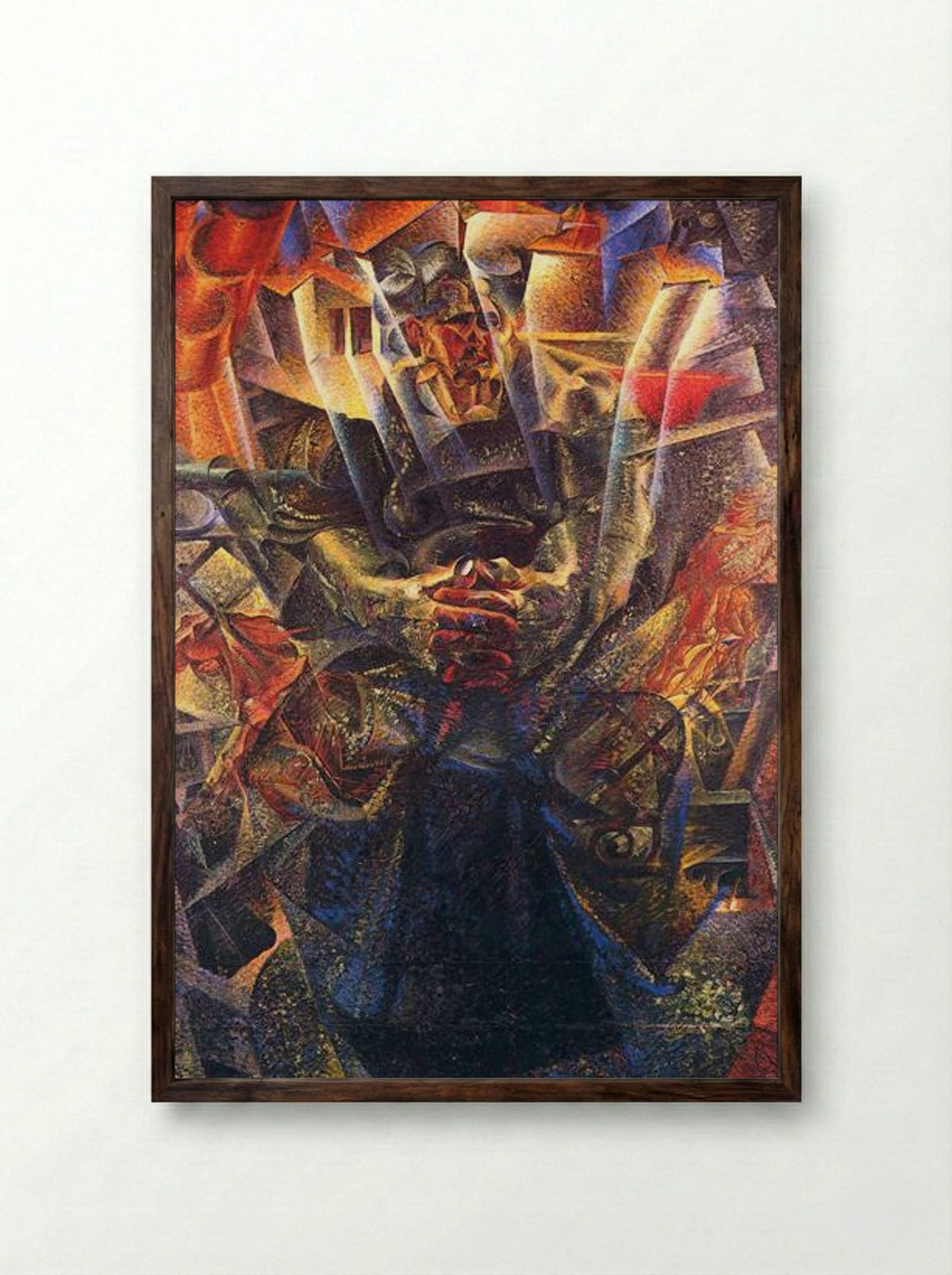 Materia - Umberto Boccioni - Framed Print Dark Wood
