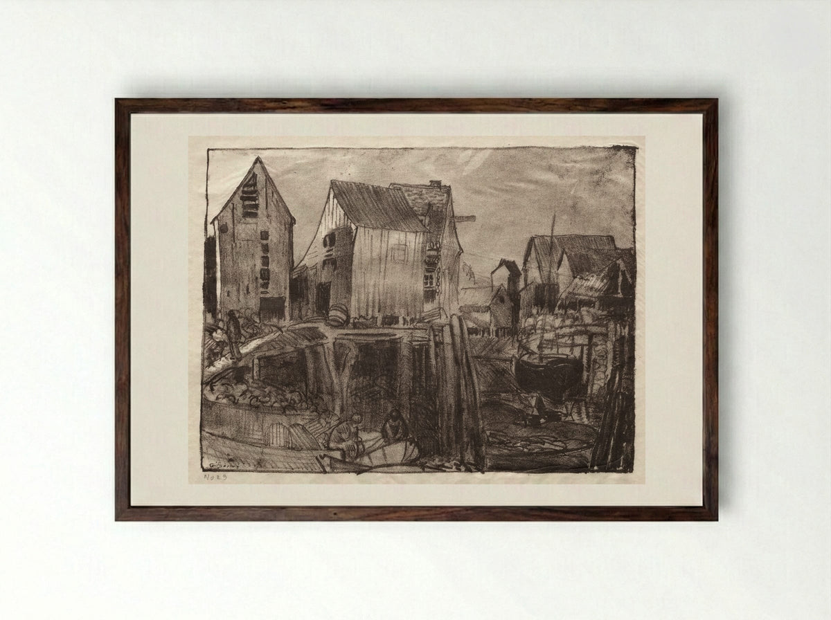 Matinicus - George Bellows - Framed Print Dark Wood