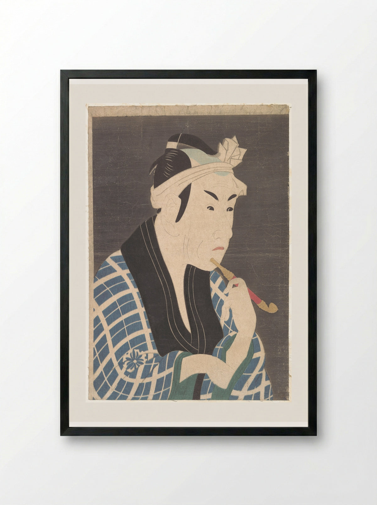 Matsumoto Koshiro IV as the Fish Peddler Gorobei - Tōshūsai Sharaku - Framed Print Black