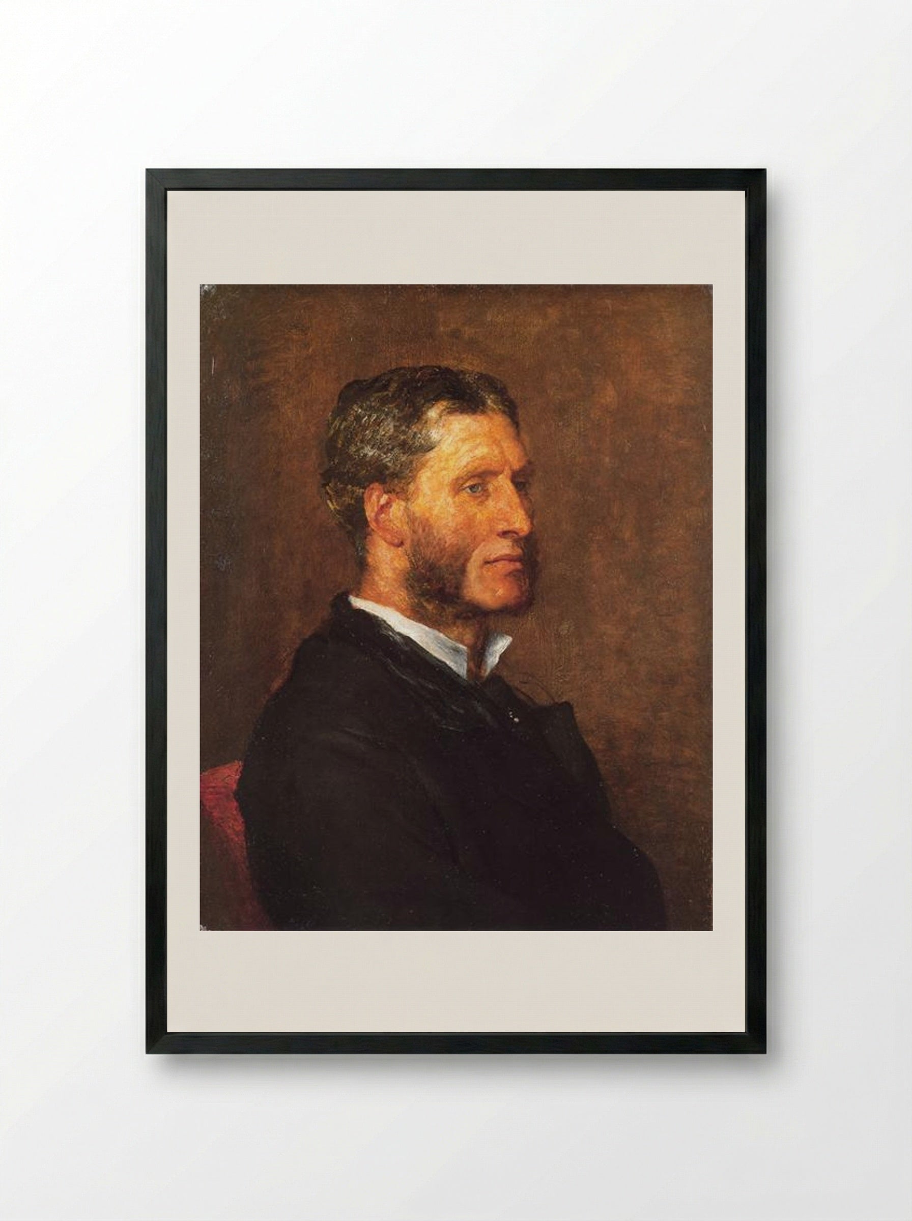 Matthew Arnold - George Frederick Watts - Framed Print Black