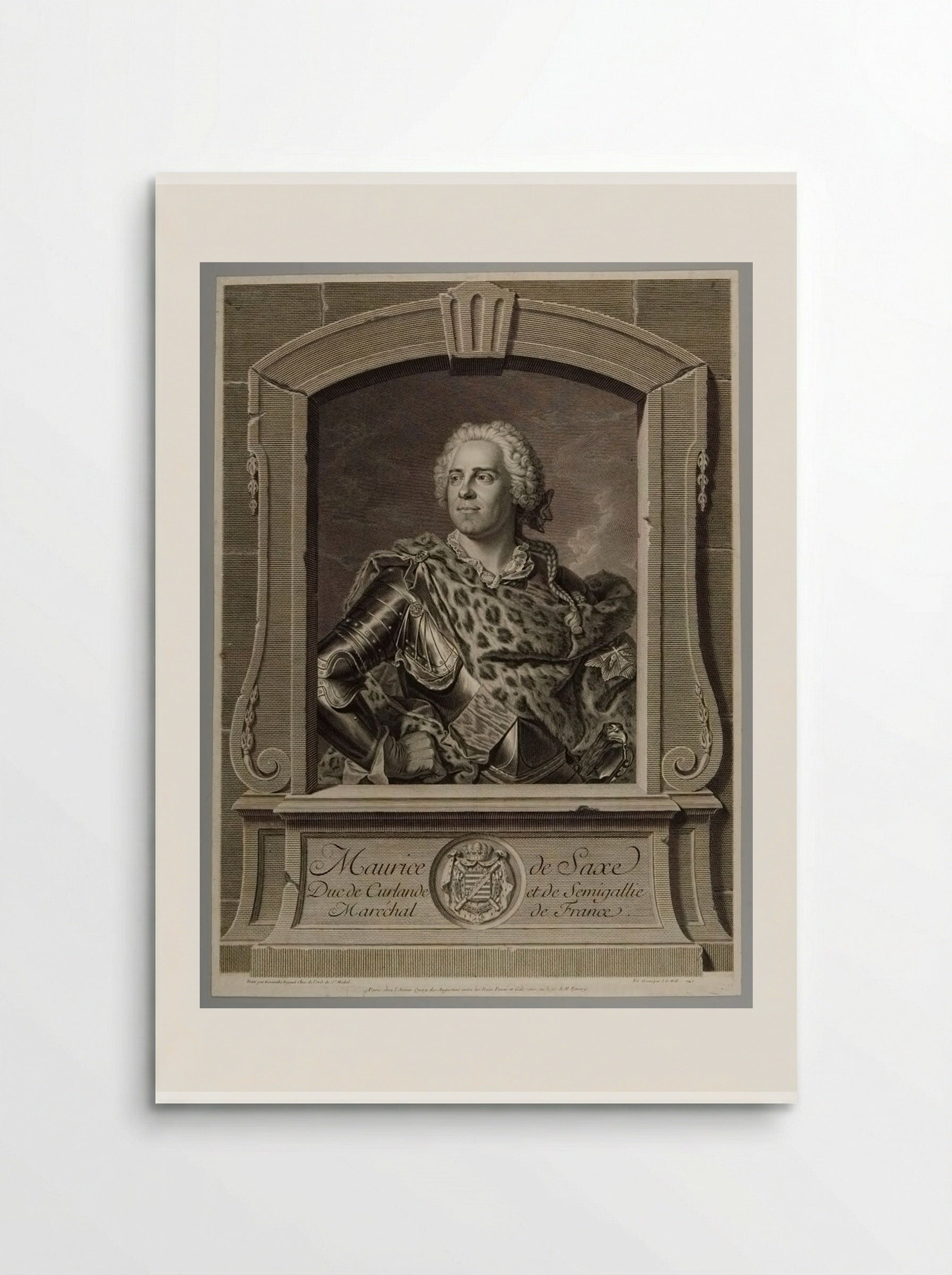 Maurice de Saxe - Johann Georg Wille - Poster