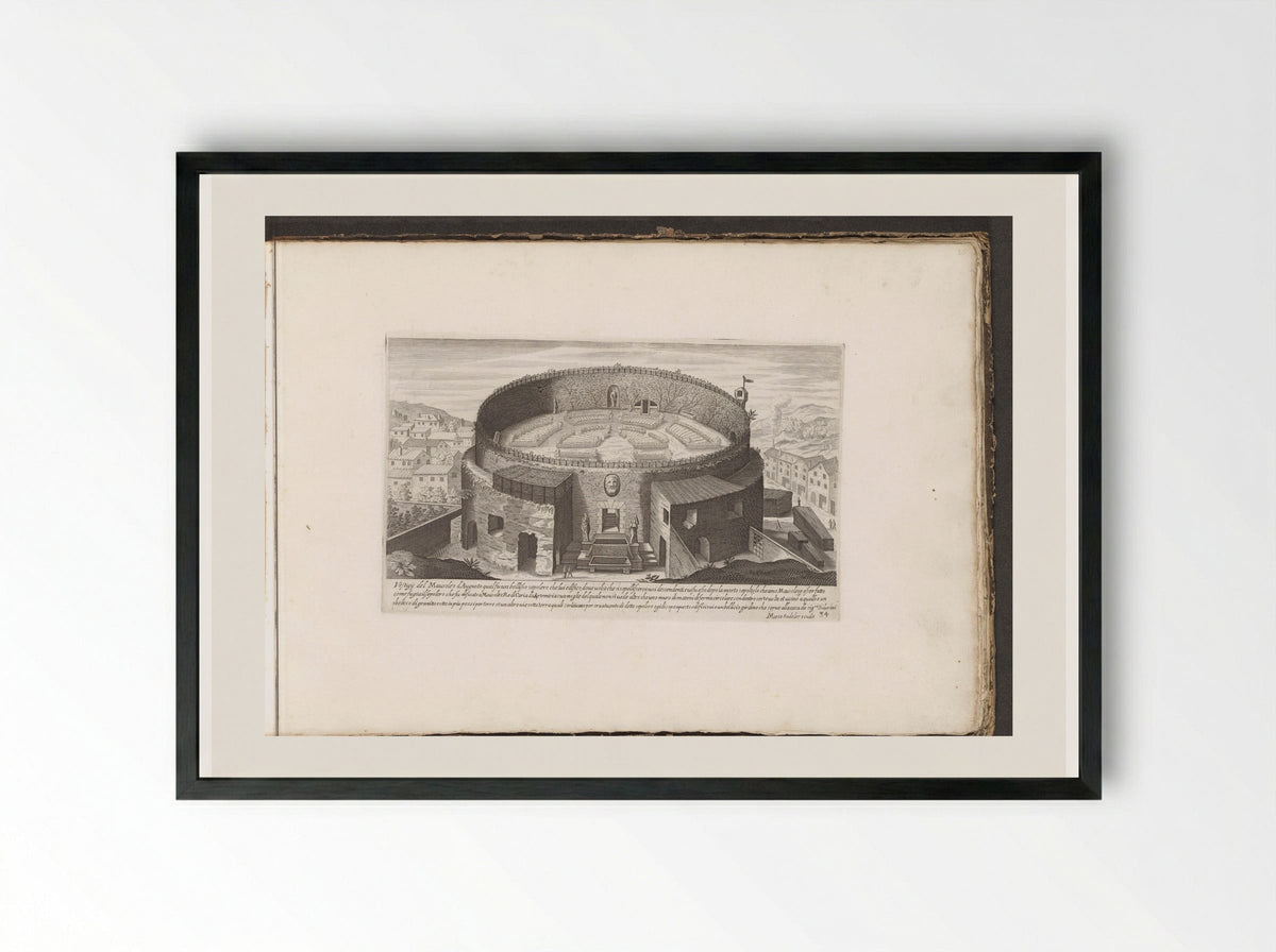 Mausoleum of Augustus - Giovanni Giacomo de' Rossi - Framed Print Black