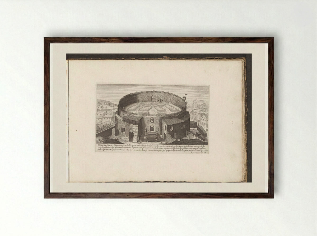 Mausoleum of Augustus - Giovanni Giacomo de' Rossi - Framed Print Dark Wood