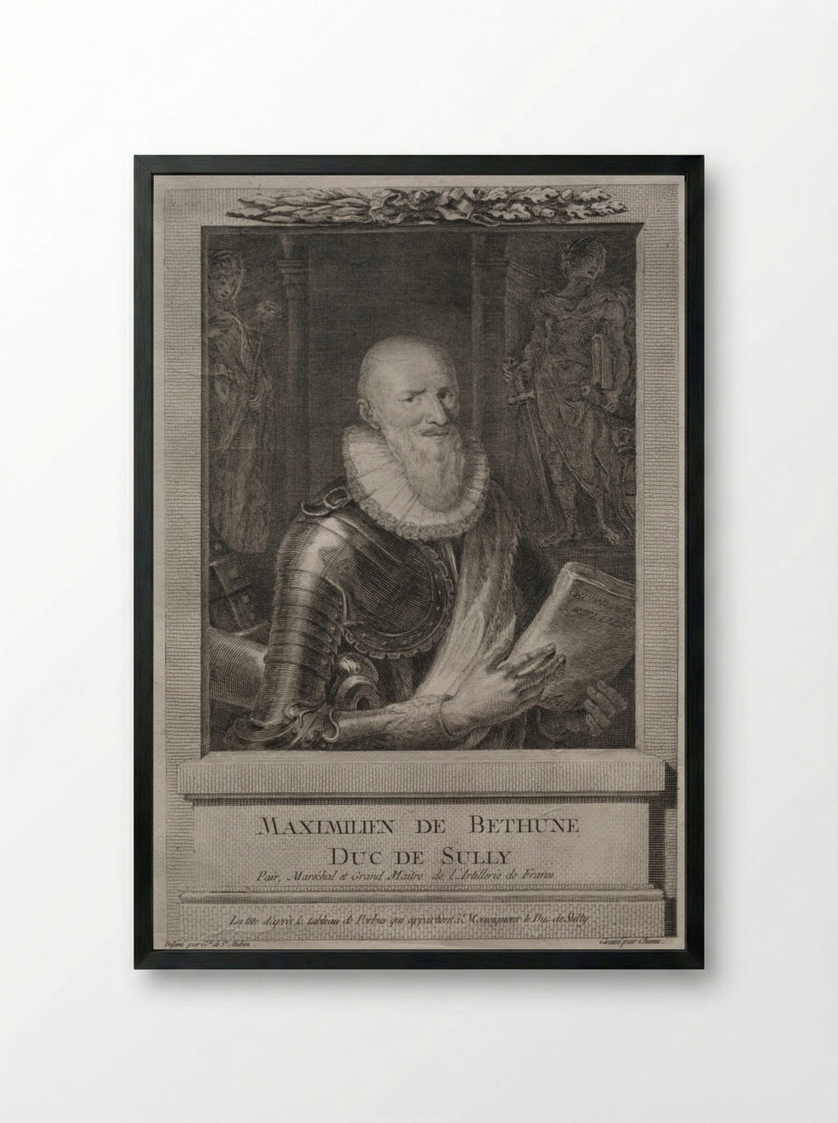 Maximilien de Bethune, Duc de Sully - Pierre Chenu - Framed Print Black