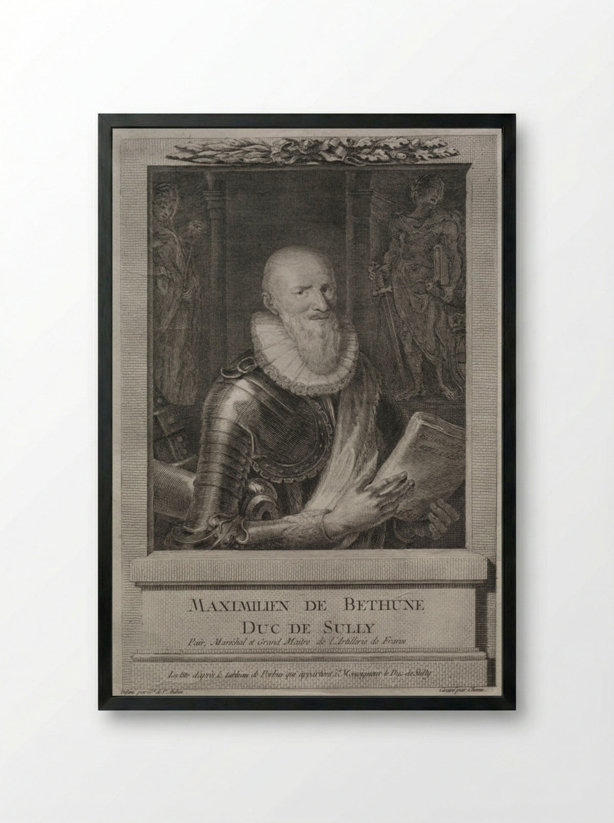 Maximilien de Bethune, Duc de Sully - Pierre Chenu - Framed Print Black