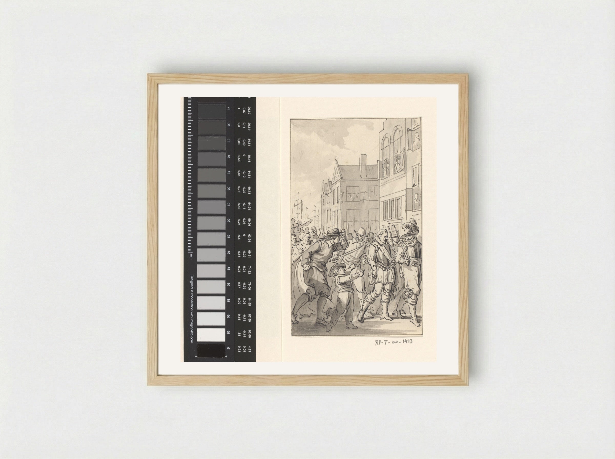Maximilien de Hénin-Lietard, Count of Bossu, Led into Hoorn as a Prisoner, October 1573 - Jacobus Buys - Framed Print Wood