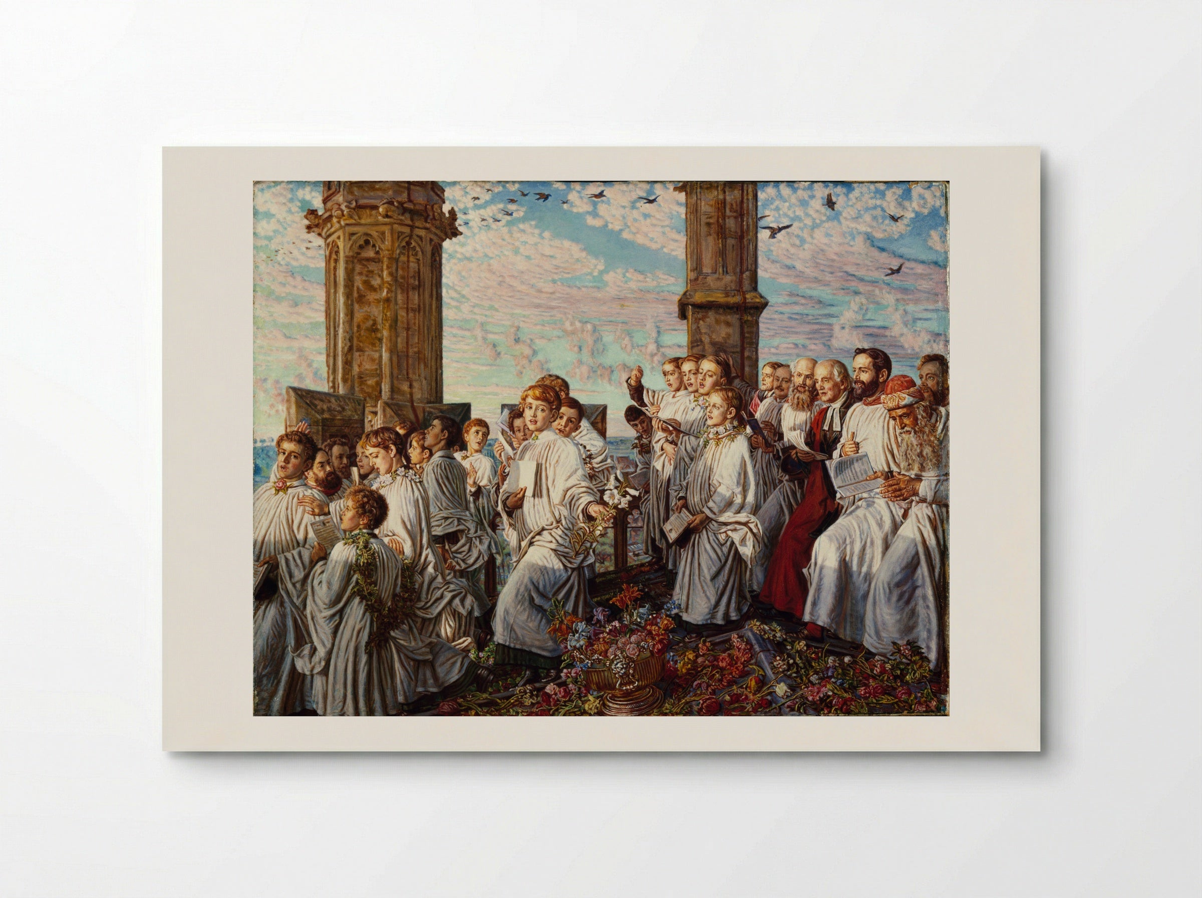 May Morning on Magdalen College Tower, Oxford - William Holman Hunt - Poster