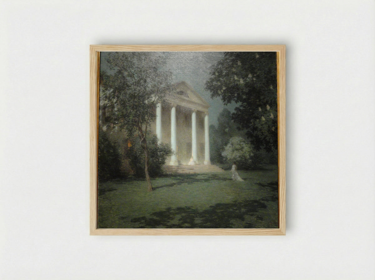 May Night - Willard Metcalf - Framed Print Wood