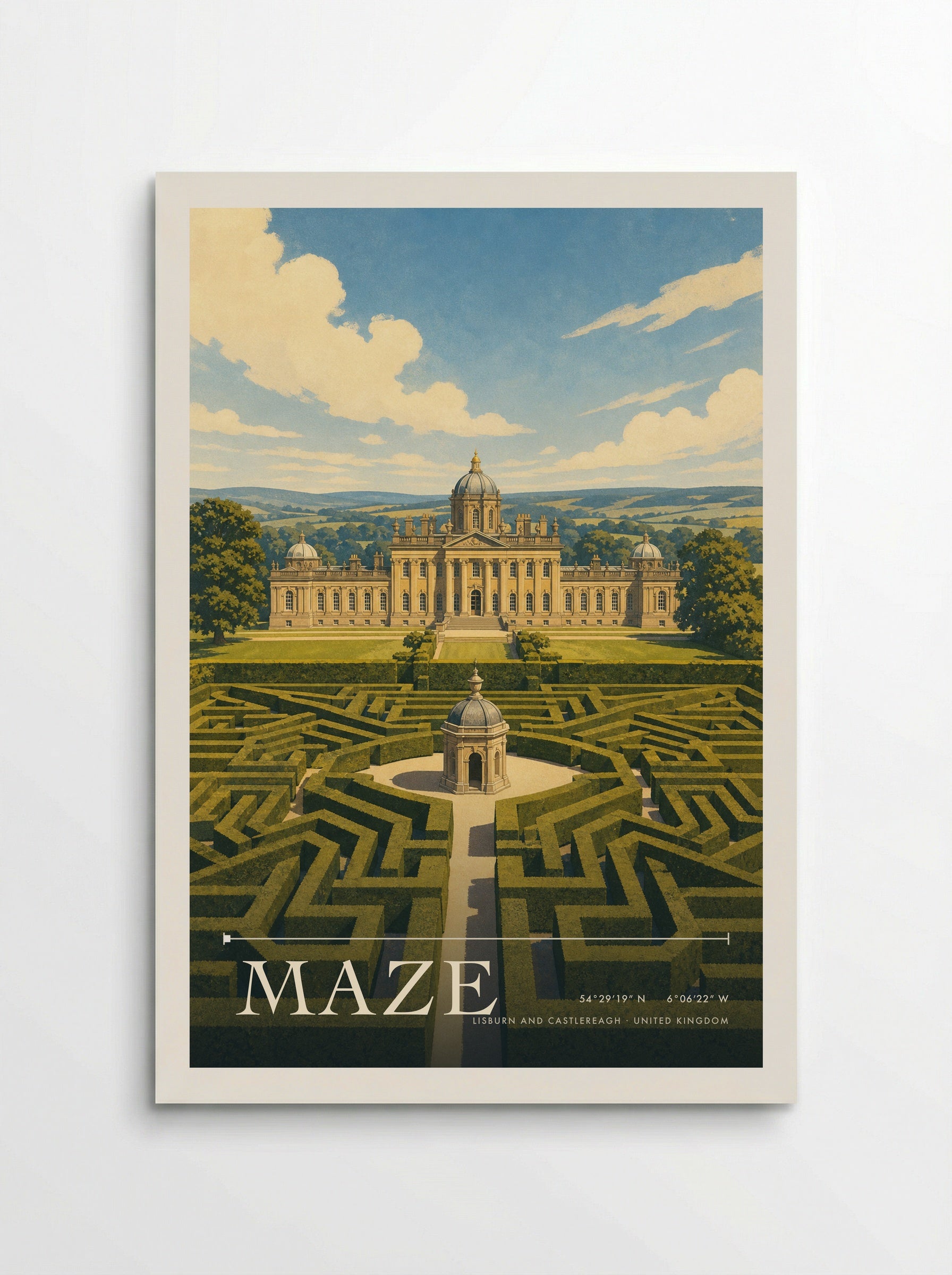 Maze Lisburn and Castlereagh United Kingdom Travel Poster - Poster