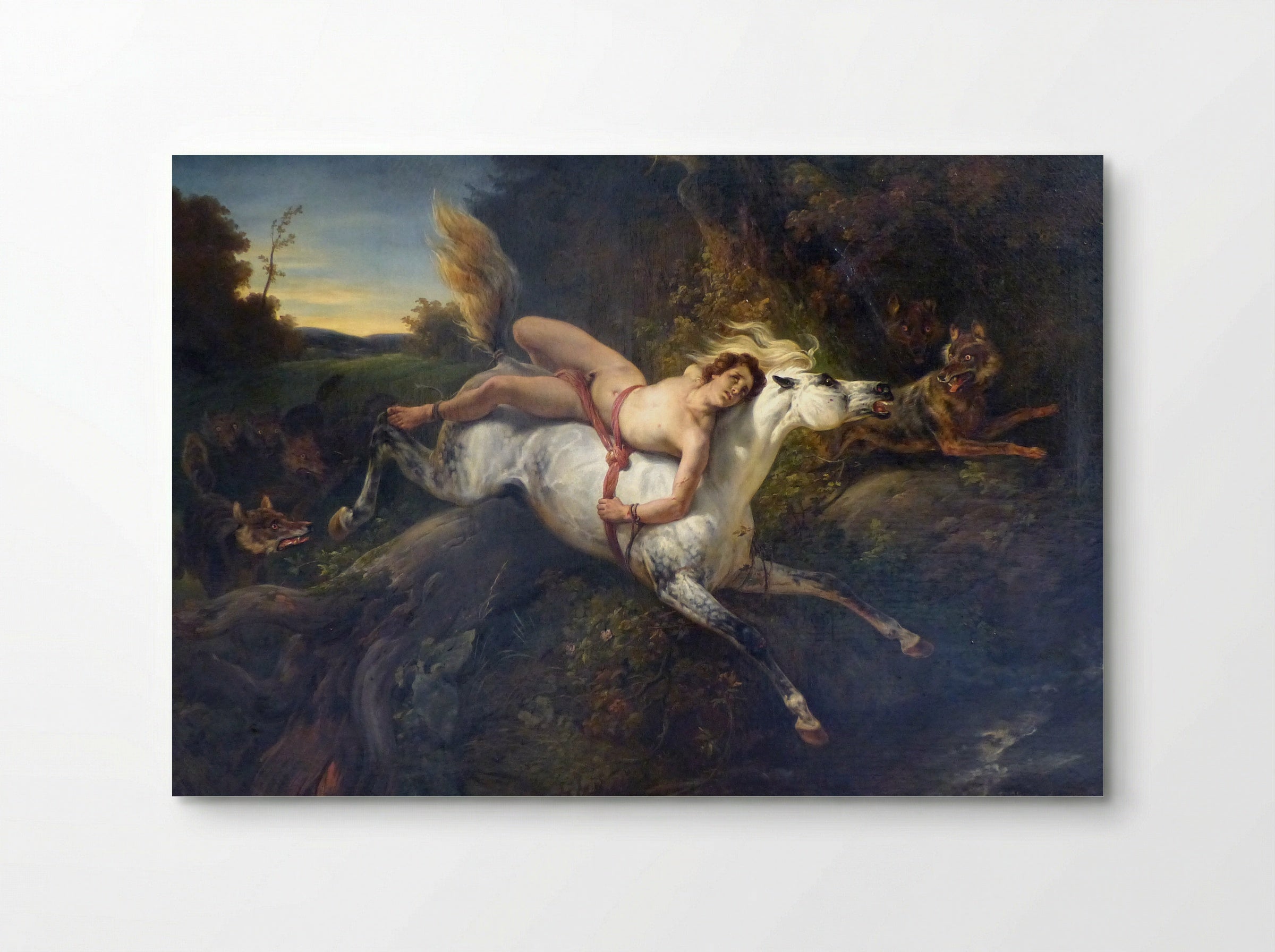 Mazeppa and the Wolves - Horace Vernet - Poster