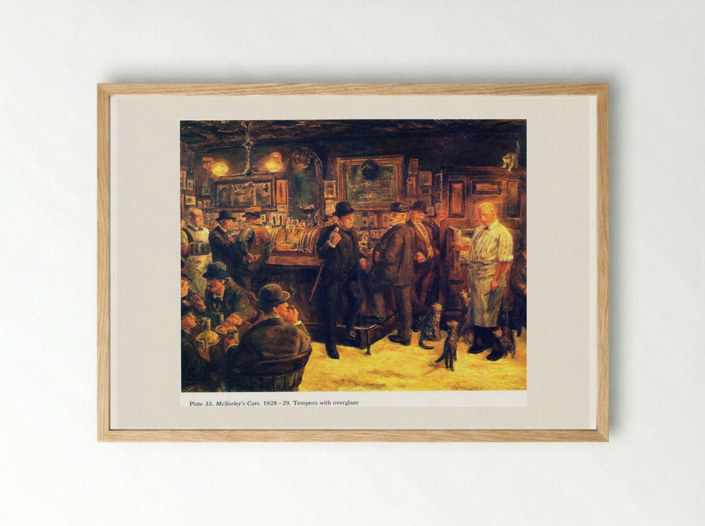 McSorley's Cats - John French Sloan - Framed Print Wood