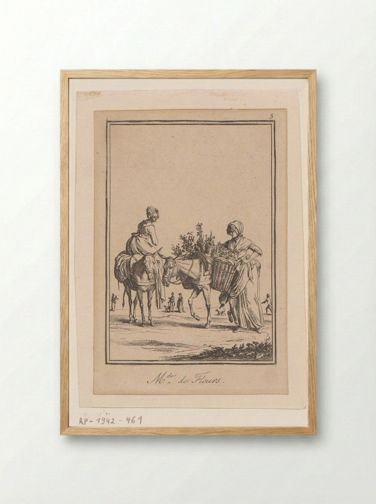 Mde de Fleurs - Jean Duplessis-Bertaux - Framed Print Wood