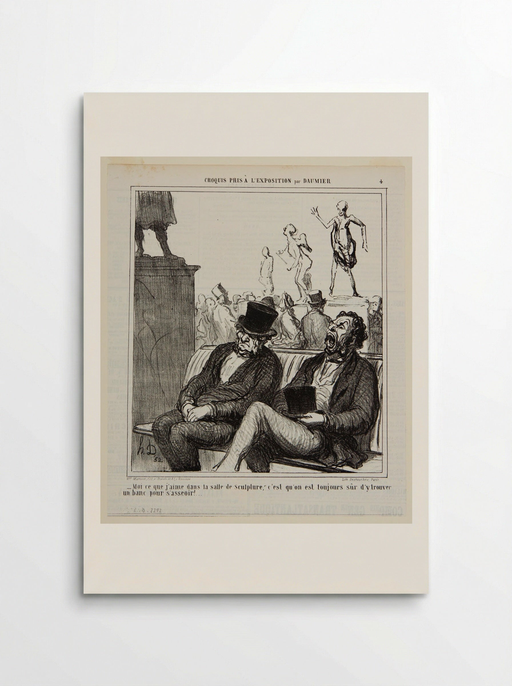 Me, I love the sculpture gallery, where you can always find a place to sit down! - Honoré-Victorin Daumier - Poster